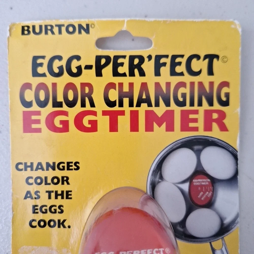 Burton Egg-Perfect Color Changing Egg Timer NEW Sealed Cooking Timer Kitchen